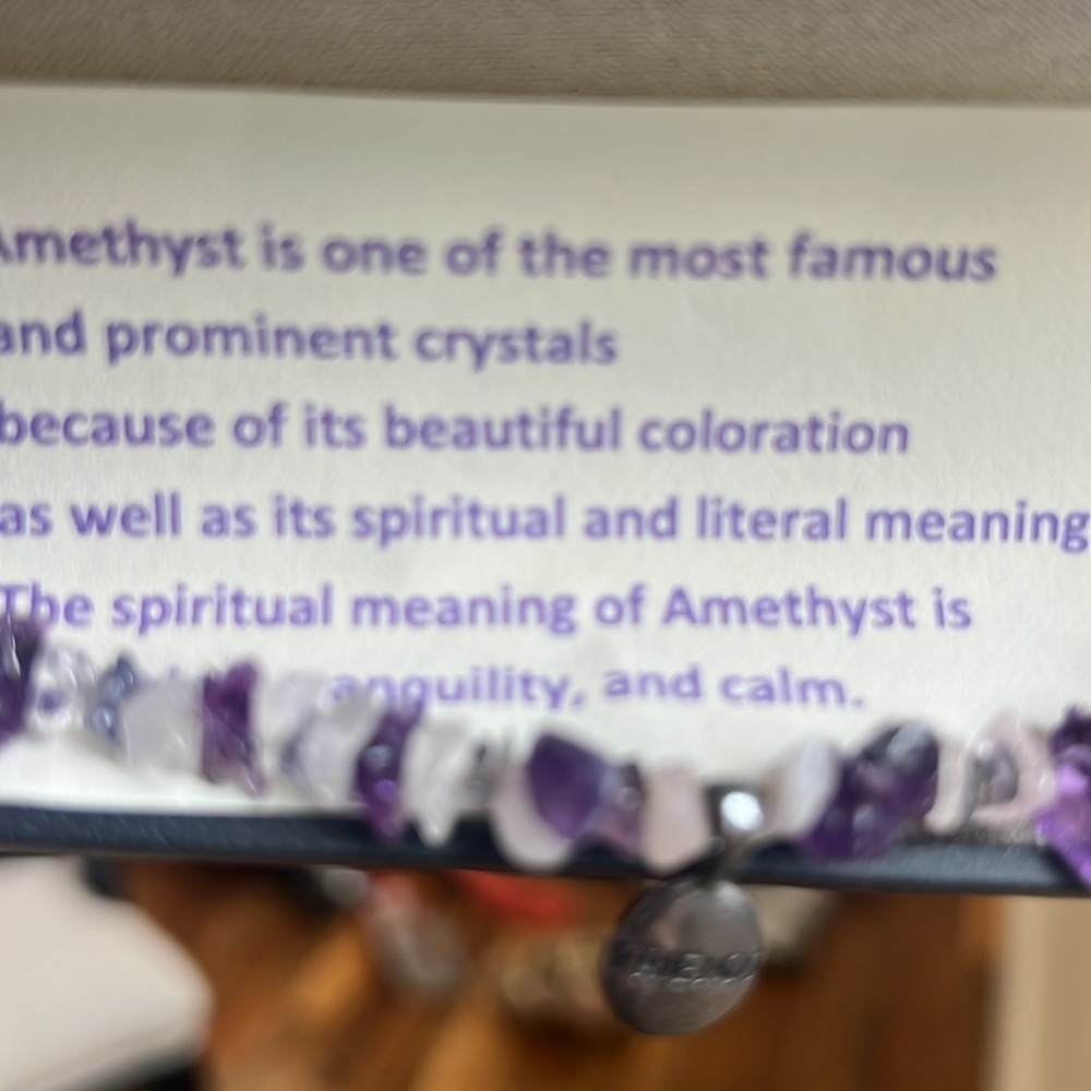Amethyst crystal bracelet new in box - Picture 5 of 7